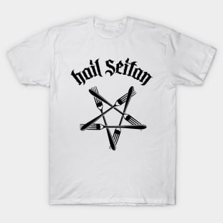 Hail Seitan - Go vegan 1.2 (black) T-Shirt